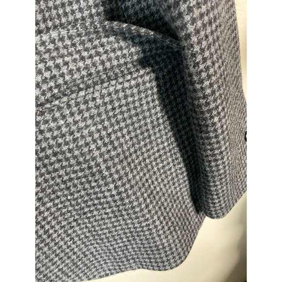 Uniqlo Gray Houndstooth Wool Blend Blazer Jacket Men Size Large unstructured - Picture 10 of 16